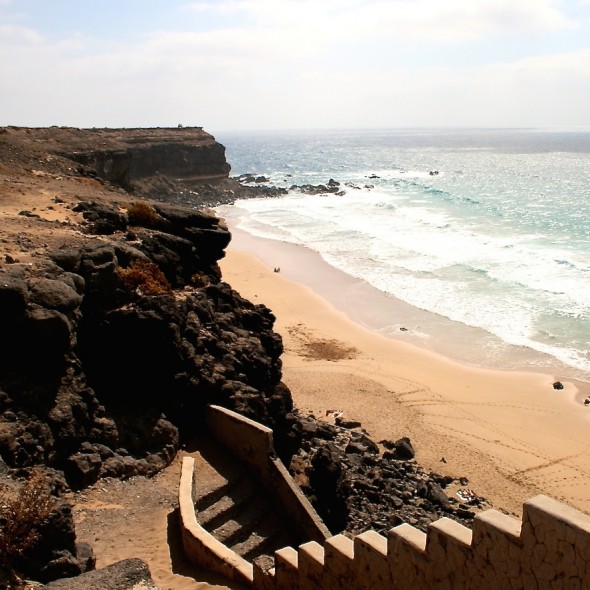 Treppe zum Strand auf Fuerteventura (alt 2008)