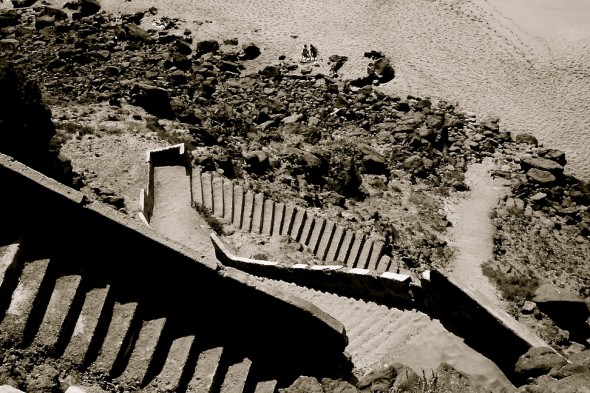 Treppe zum Strand von oben  (alt 2008)